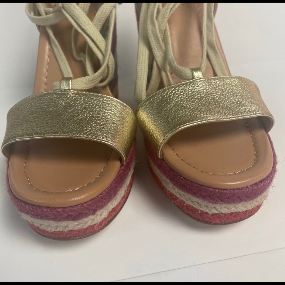 NEW Kate Spade Wedges Espadrilles Daisy Rainbow 8 - Picture 5 of 8